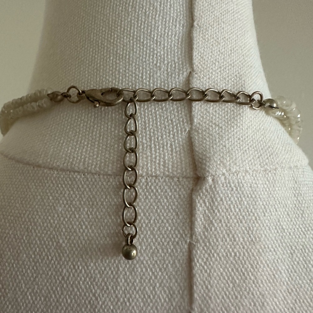 Beaded Necklace with Metal Embellishmemt - Picture 6 of 6